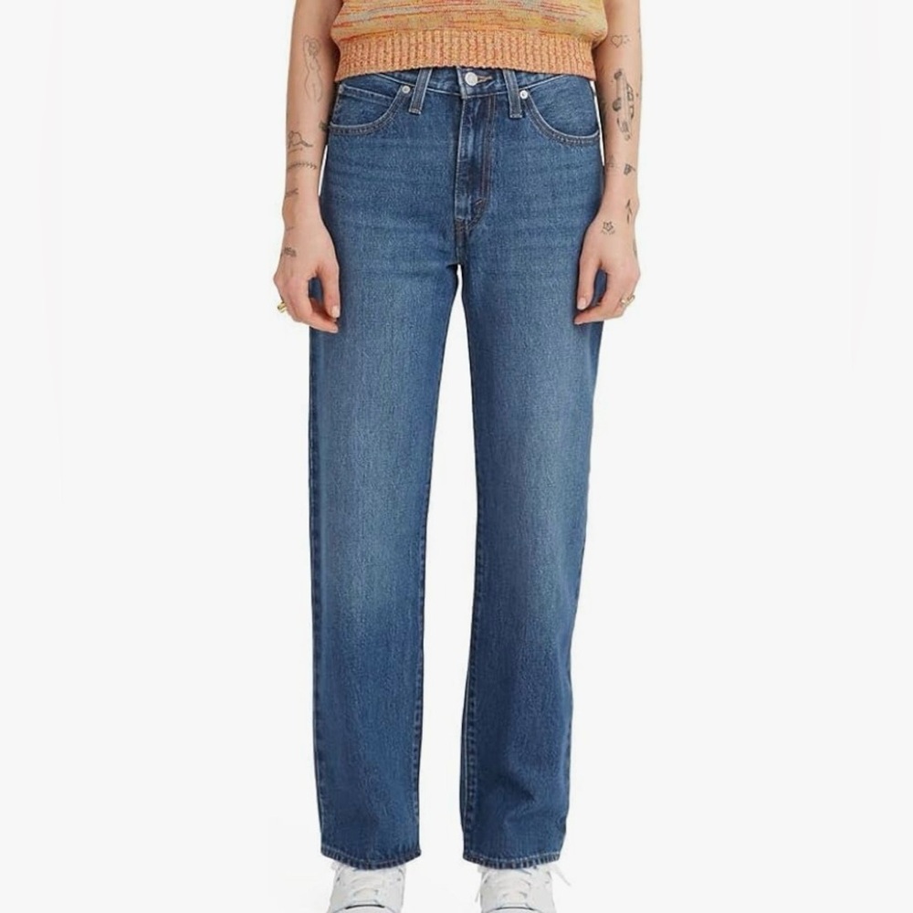 Levi's Women's 94 Baggy Straight Leg Blue Jeans